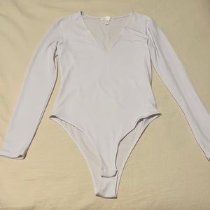 White long sleeve leotard